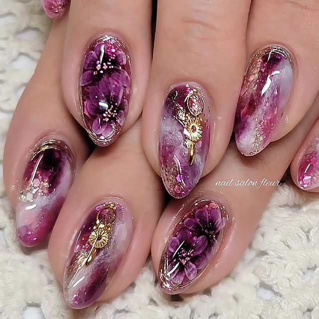 Purple Jewel Nail Artist