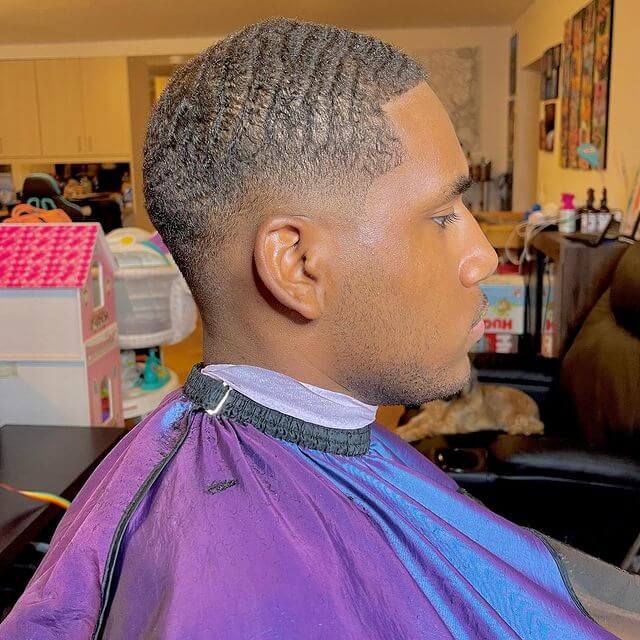 360 waves drop fade haircut
