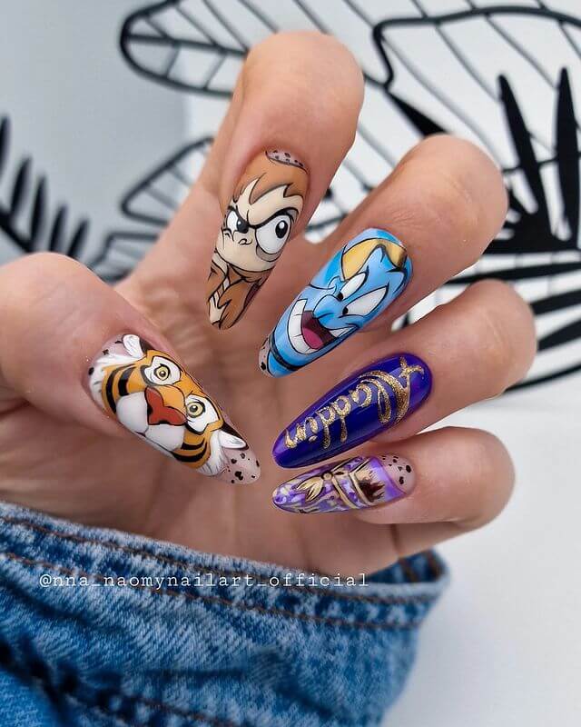 Aladdin Disney Nail Art