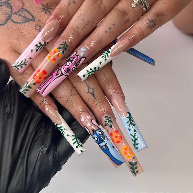Aloha Stitch Nails