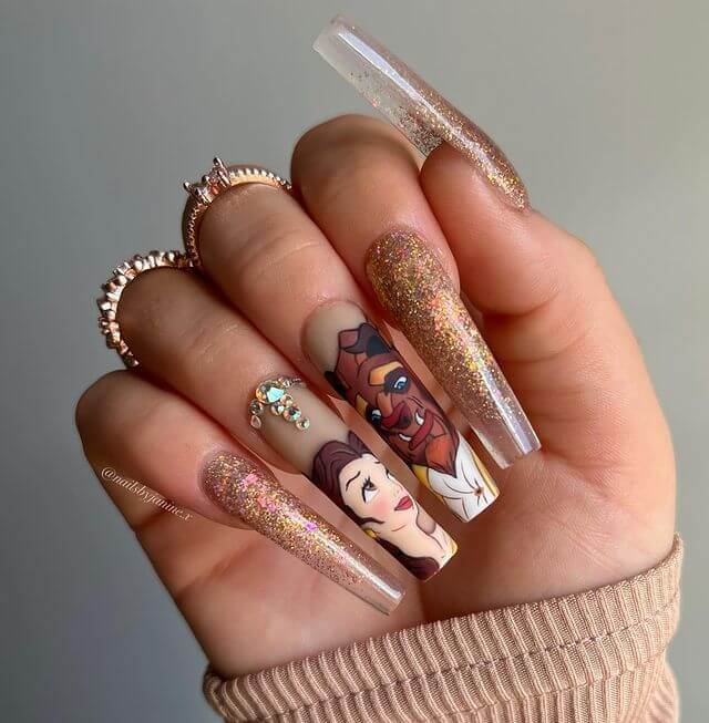 Beauty And The Beast Nails