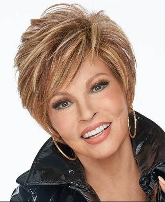 Bixie Cut With Blonde Highlights