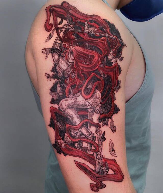 Black And Red Tattoo