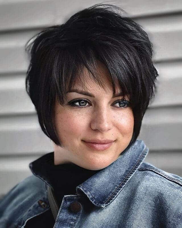 Black Straight Bixie Haircut