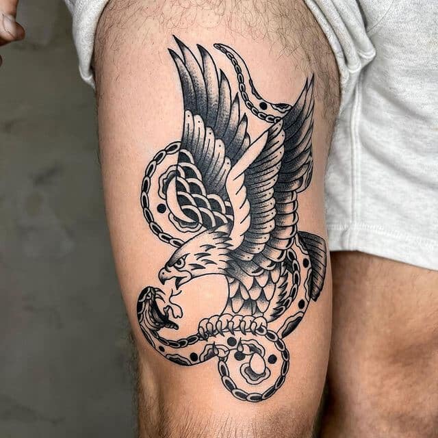 Eagle And Snake Tattoo