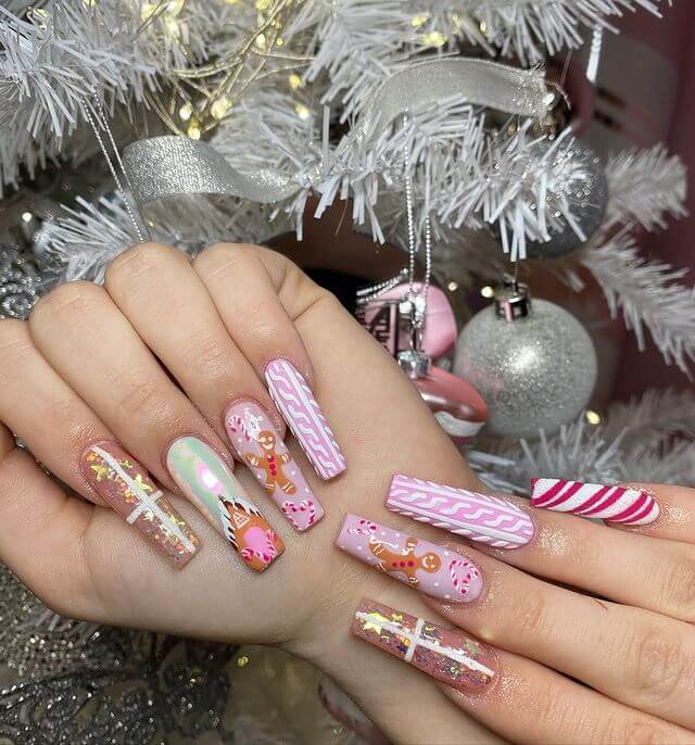 Freestyle christmas nails