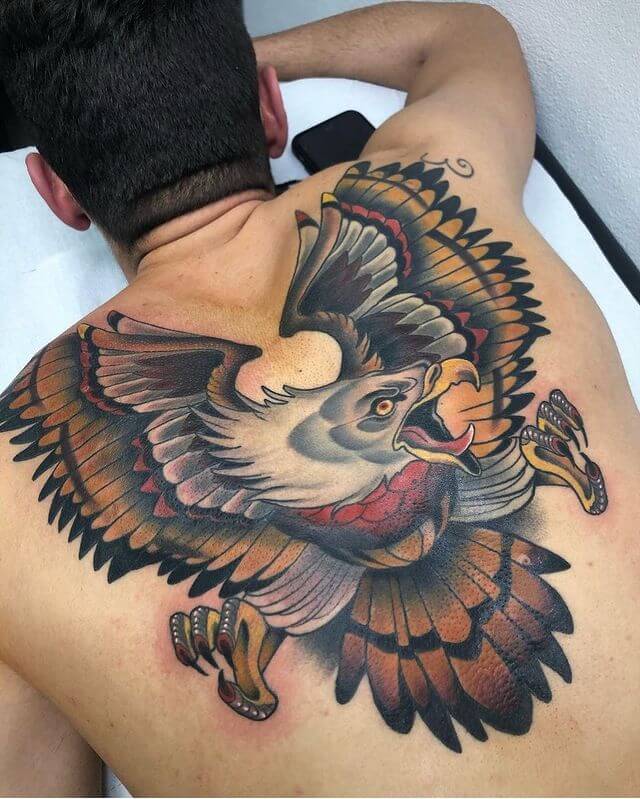 Neo Traditional Eagle Tattoo