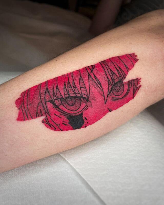 Red Anime Tattoo