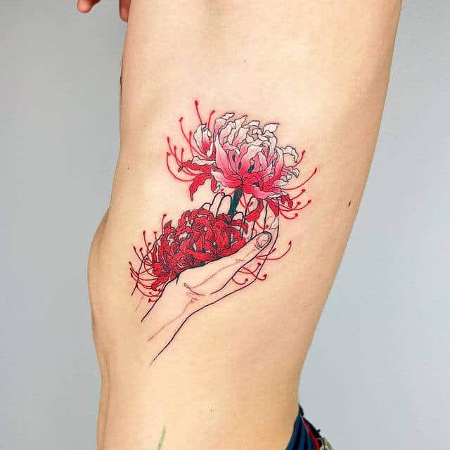 red spider lilly tattoo