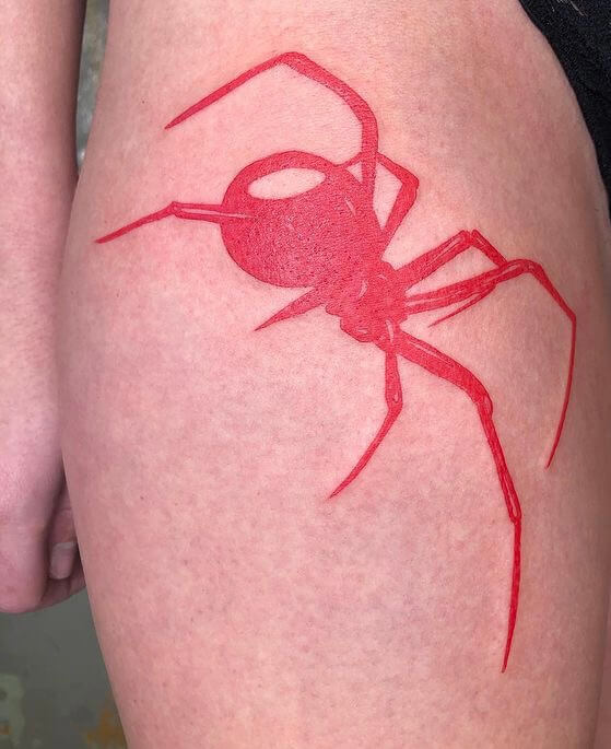 red spider tattoo