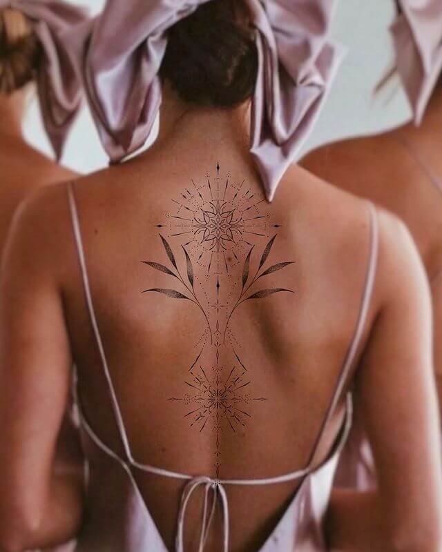 Simple Ornament Back Tattoo