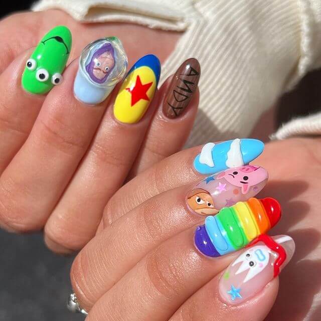 Toy Story Themed Nails