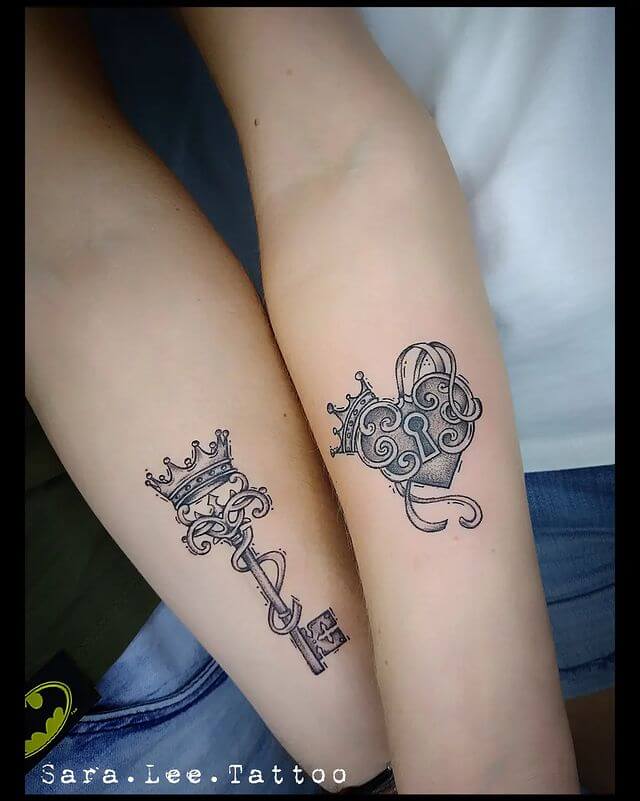 crown design tattoo for family