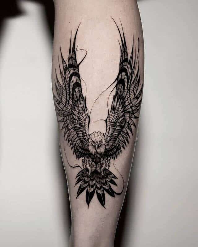 eagle landing tattoo