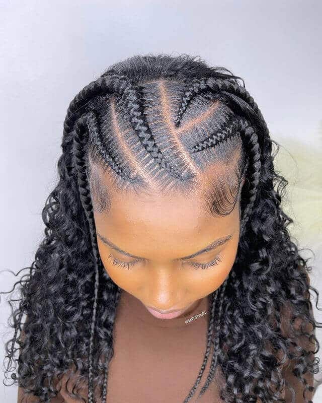 Half Feed-In Half Fill-In Braid