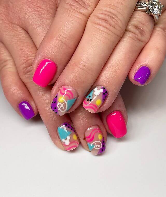 80s Disney Nails