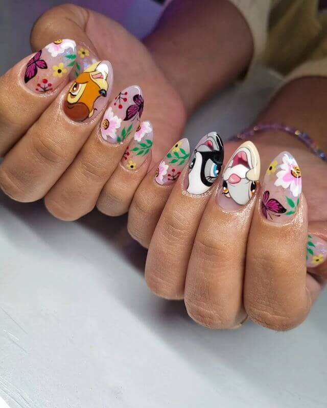Bambi And Friends Nails