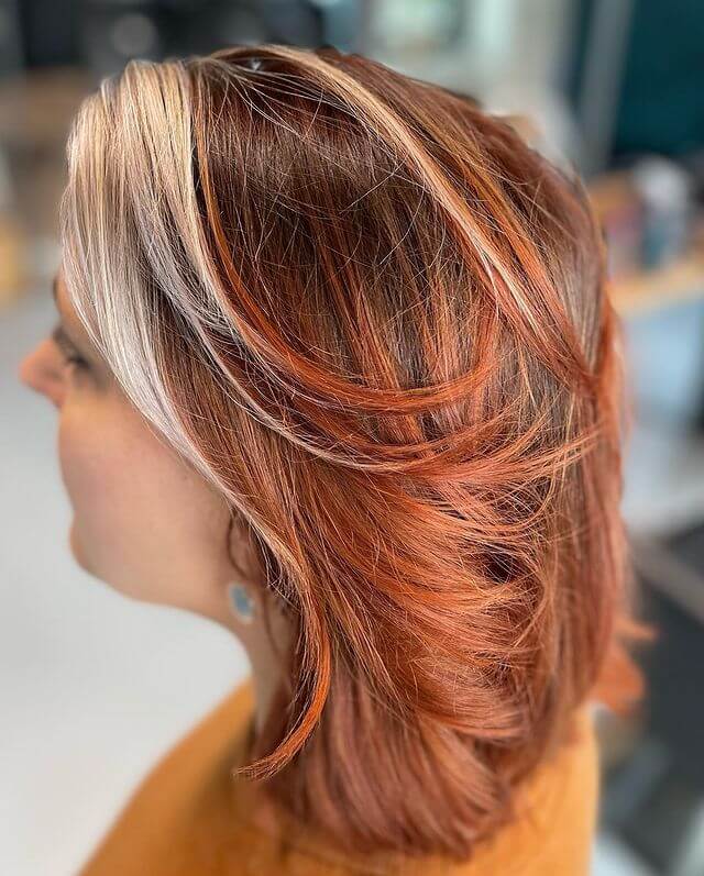 Copper Hair Color With Face Framing