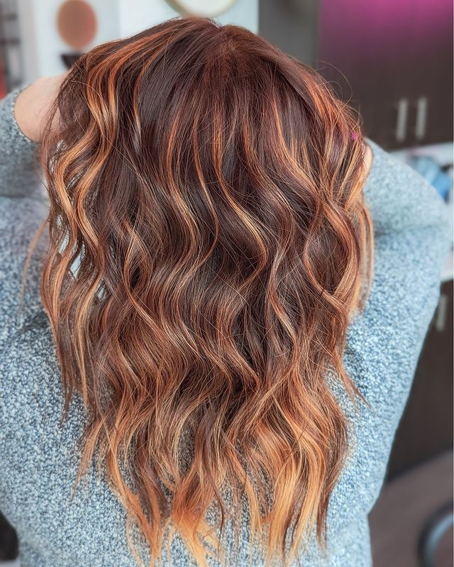 Dark Brown With Copper Highlights