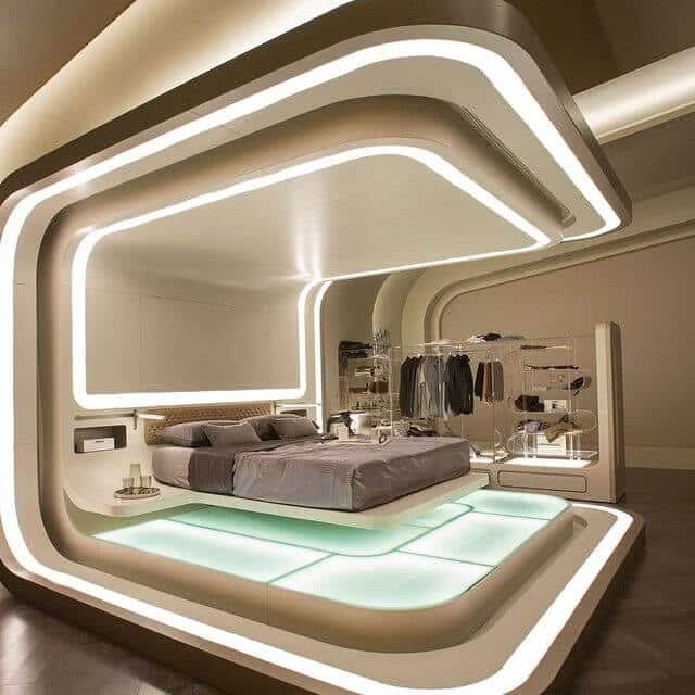 Floating Futuristic bed