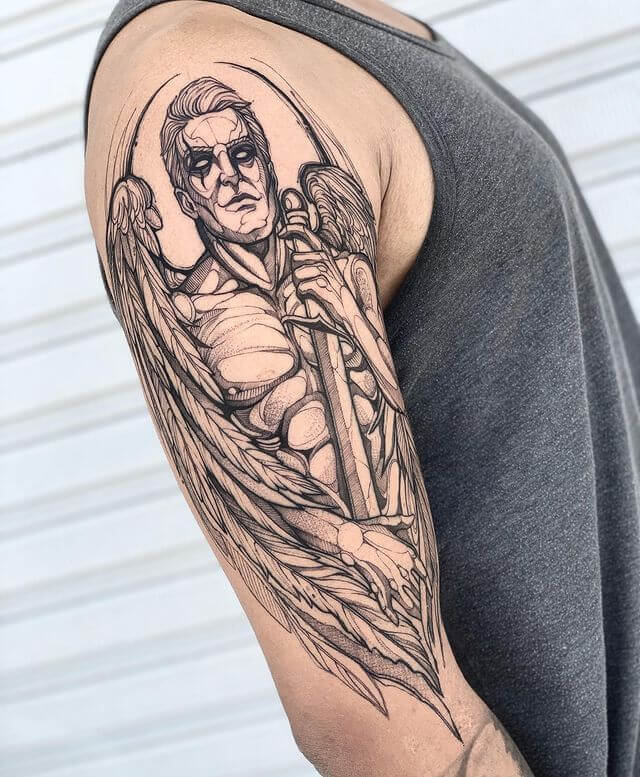 Guardian Angel With Sword tattoo