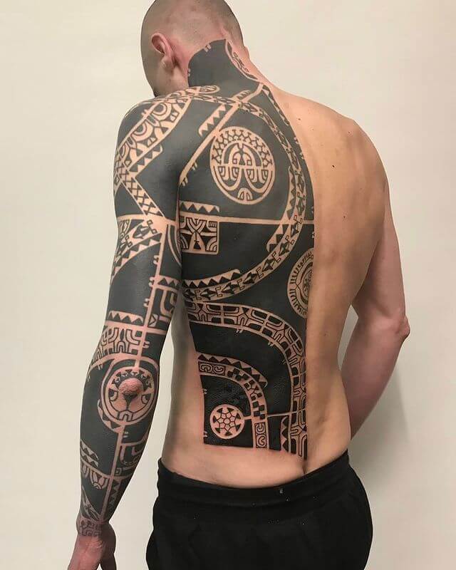 Large Tribal Tattoo Cover Up