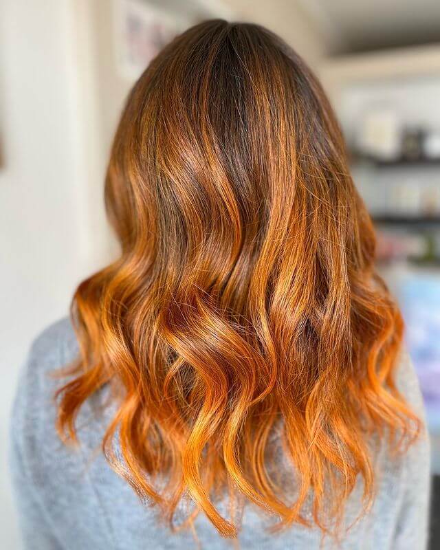 ombre copper hair color