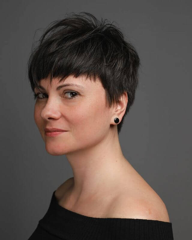 Pixie Cut With Cropped Bangs