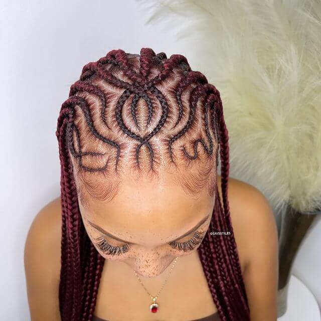 Red Stitch Tribal Braids