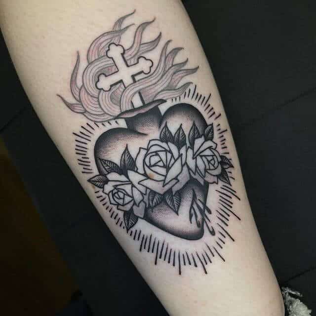 Romeo and juliet sacred heart tattoo