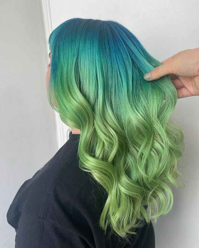 blue and green ombre