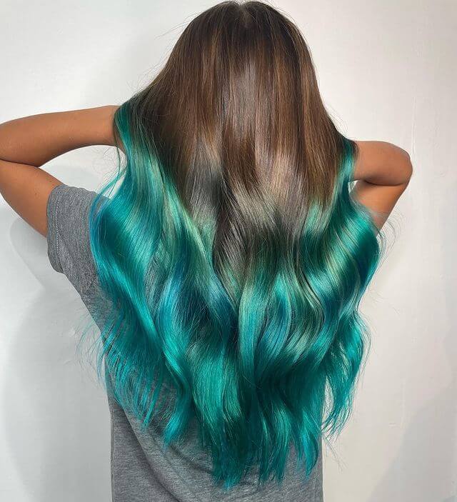 brown and mermaid hair color