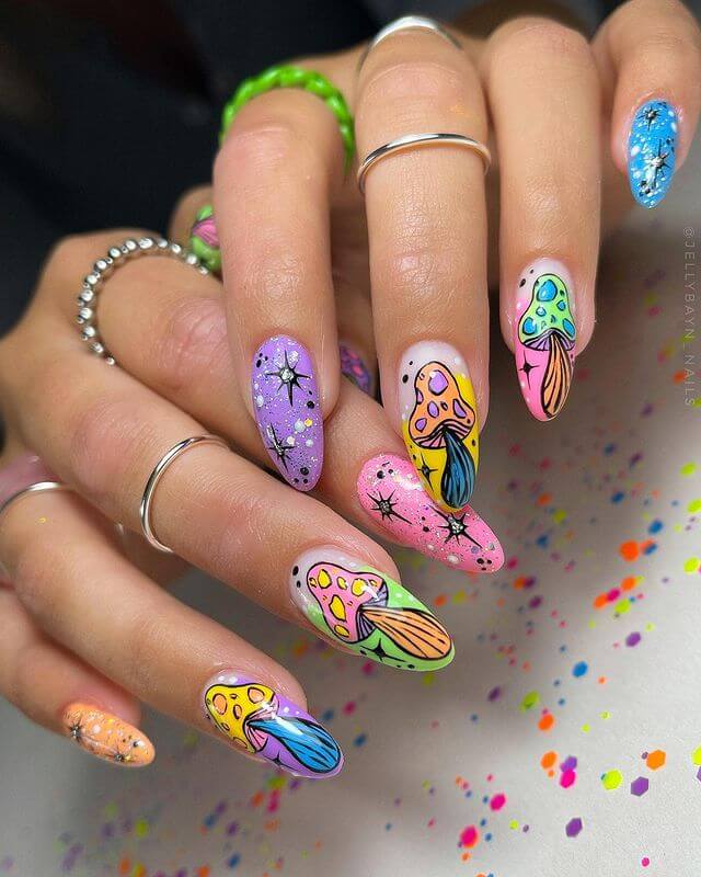 cutes mushroom nails