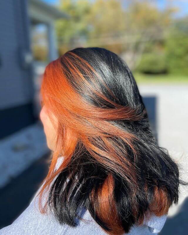 ginger peek a boo hair color