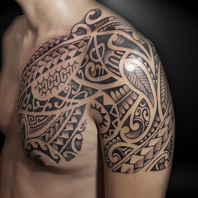 half sleeve tribal tattoo cover up