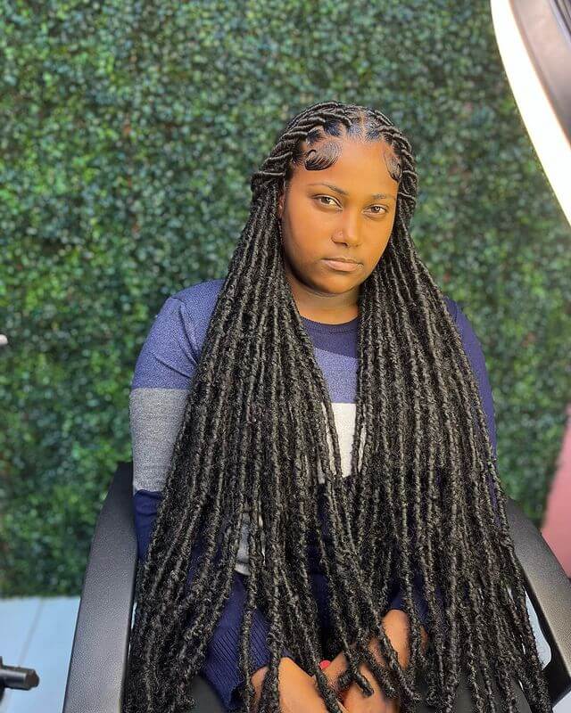 middle parted butterfly locks