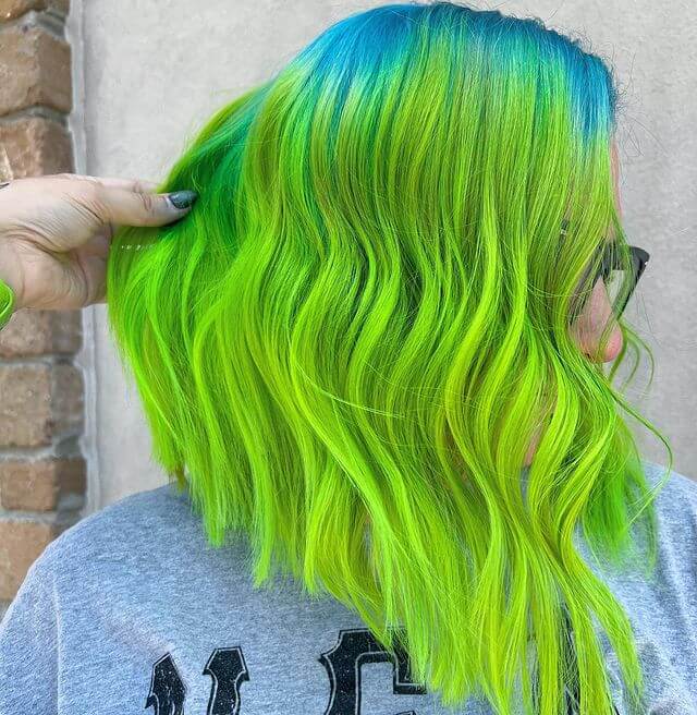 neon green hair