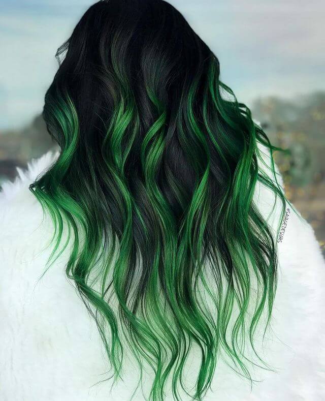 pine green hair