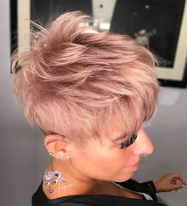 Strawberry Blonde Spiky Cut