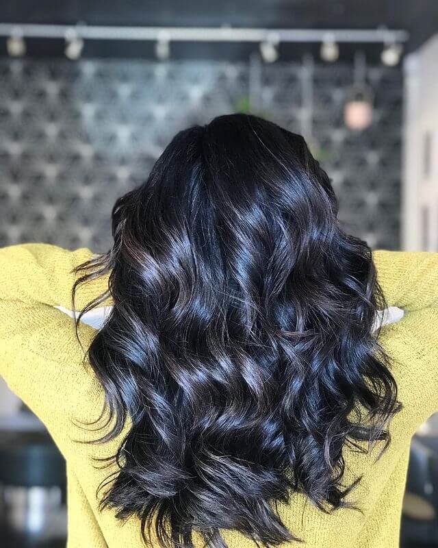 black and blue balayage