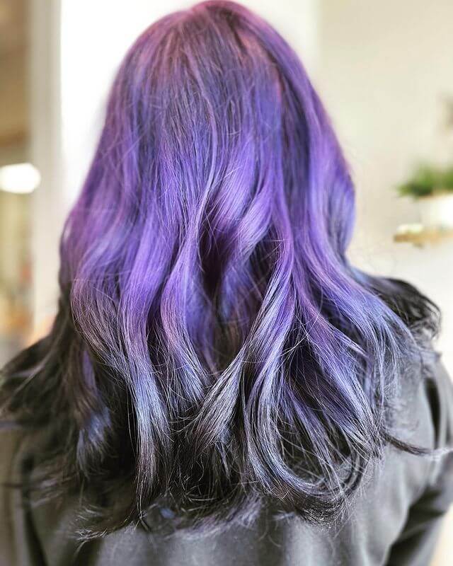lavender on black hair color