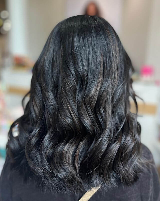 subtle balayage on black hair