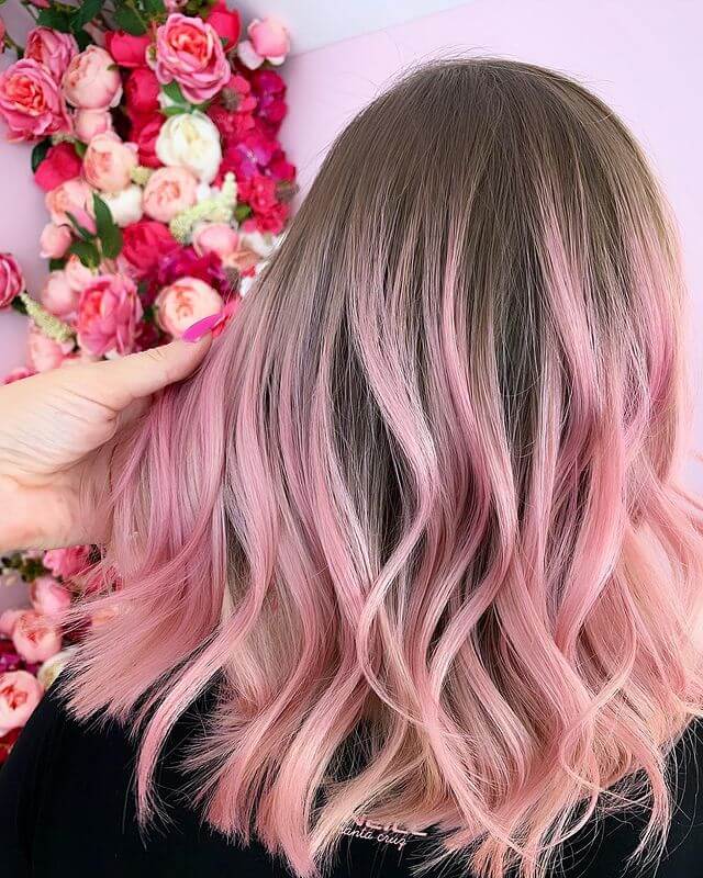 Ash Blonde To Pink