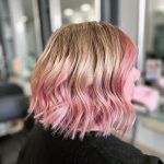 Blond to Pink Ombre hair color