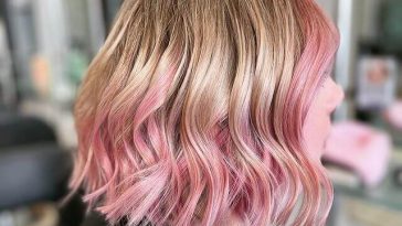 Blond to Pink Ombre hair color