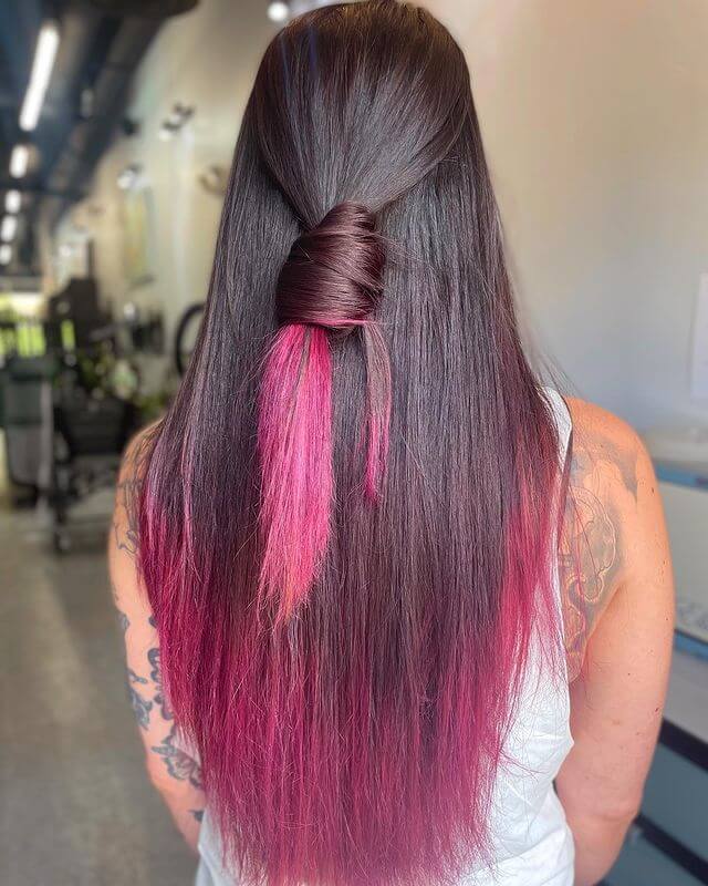 Pink Tips Hair Color