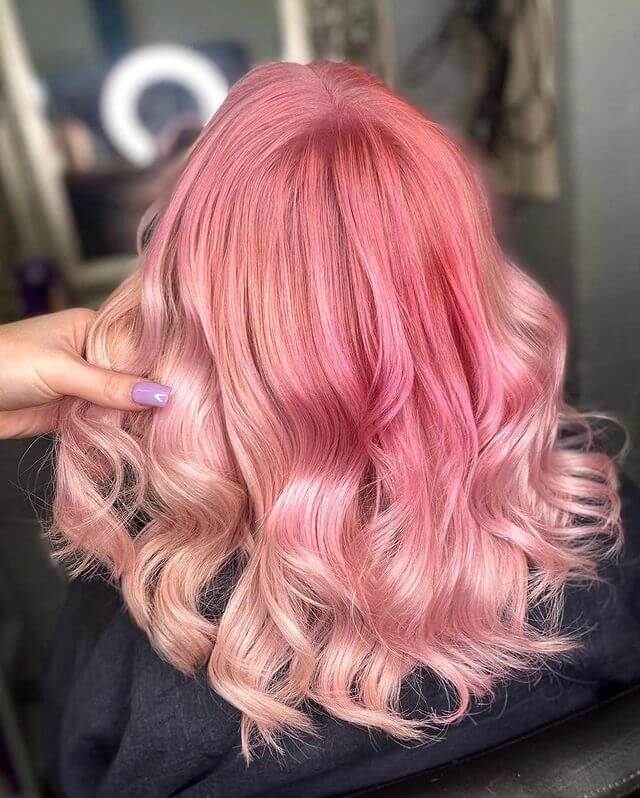 Pink to Blond hair