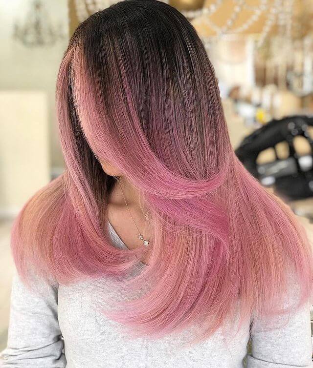 soft blush Rose Gold Ombre