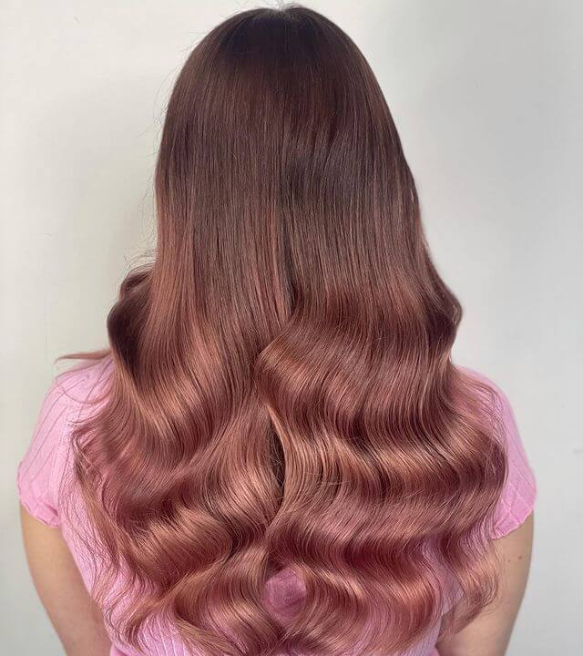 Rose gold ombre hair