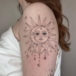 Sun and Moon Ornament Tattoo